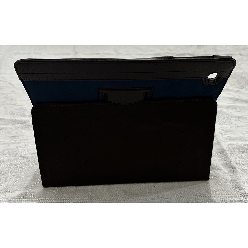 Coach Varick Nylon iPad Case Dark Blue Brown Cover Stand F61815 - Picture 7 of 9
